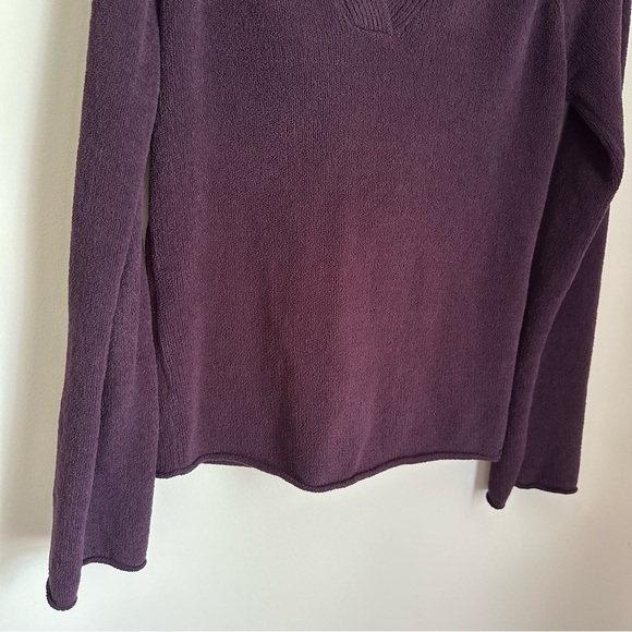 PrAna Purple Cozy Bell Sleeve Pullover Hoodie Shirt Size Medium - Picture 13 of 16